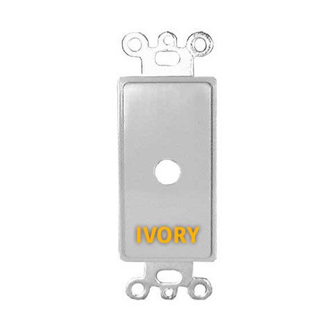 Decora Wallplate insert with 1 Hex holes, 3pk Ivory