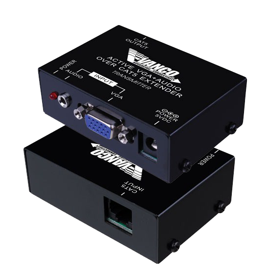 VGA Over Cat5E-Cat6 Extender with Audio (500 ft.)