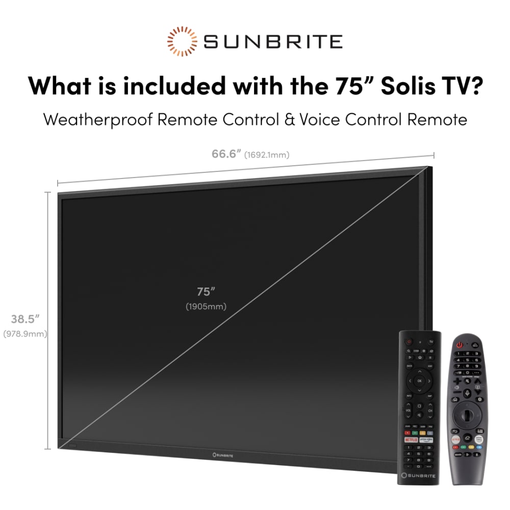 SunBrite Solis 4K Full-Sun Outdoor Smart TV - 75\\" (Black)