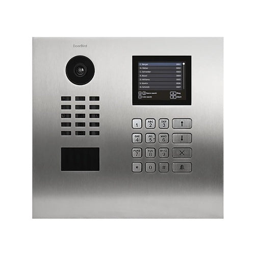 DoorBird 423870888 D21DKH IP Video Intercom with Keypad and Display Module, Stainless Steel V4A