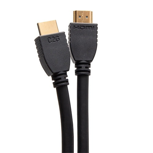 C2G C2G10413 Plus Series Ultra High Speed HDMI Cable with Ethernet, In-Wall CL2 Rated, 8K 60Hz, M/M, 12\', Black