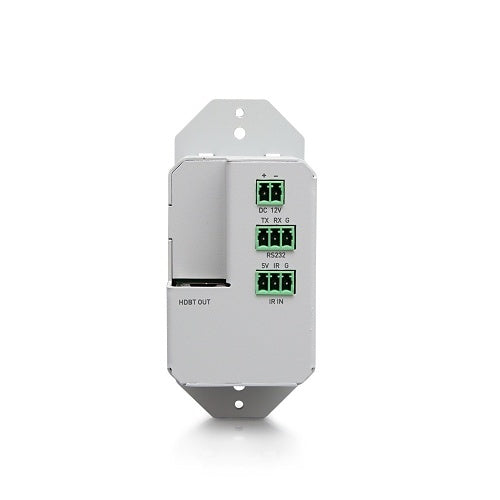 C2G C2G30021 HDMI HDBaseT RS232 and IR over CAT Extender Single Gang Wall Plate Transmitter, 4K 60Hz, White