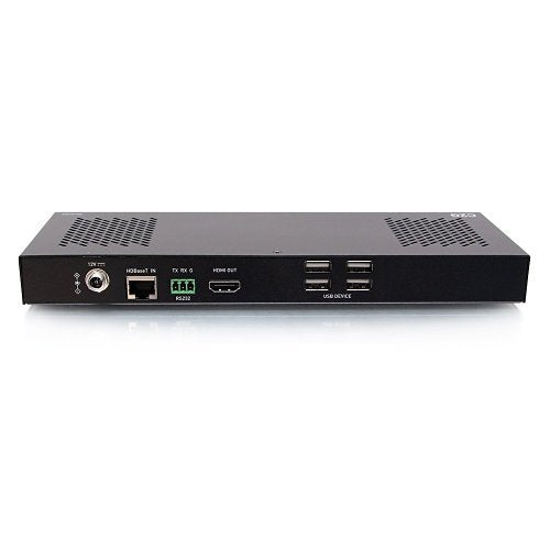 C2G C2G30024 HDMI HDBaseT USB-B and RS232 over Cat Extender Single Gang Wall Plate Transmitter to Box Receiver, 4K 60Hz, Commercial