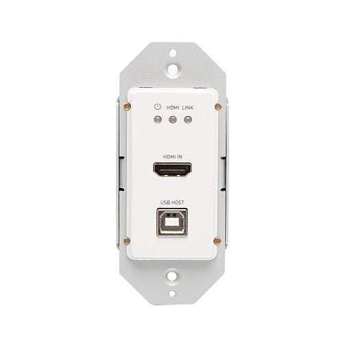 C2G C2G30024 HDMI HDBaseT USB-B and RS232 over Cat Extender Single Gang Wall Plate Transmitter to Box Receiver, 4K 60Hz, Commercial