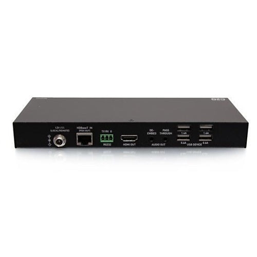 C2G C2G31013 HDMI HDBaseT + 3.5mm, USB-B to A, and RS232 Over Cat Extender Box Transmitter to Box Receiver, 4K 60Hz