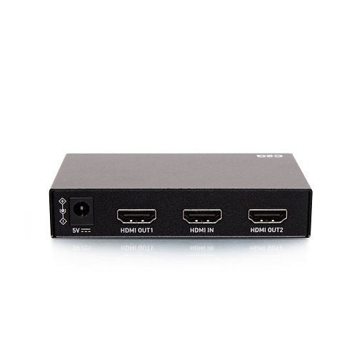 C2G C2G41600 2-Port 4K 60Hz 18Gbps HDMI Distribution Amplifier Splitter, Black