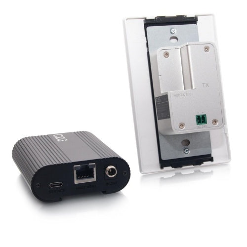 C2G C2G54267 Superbooster 1-Port USB over CAT6a Wall Plate to Box Extender, Kit