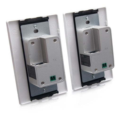 C2G C2G54268 Superbooster 1-Port USB Over CAT6a Wall Plate to Wall Plate Extender Kit, USB 3.2 Gen1