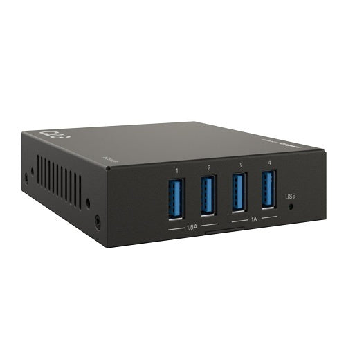 C2G C2G54269 Superbooster 1-Port USB over Cat6a Wall Plate to 4-Port USB-Box Extender Kit, USB 3.2 Gen1, 5Gbps