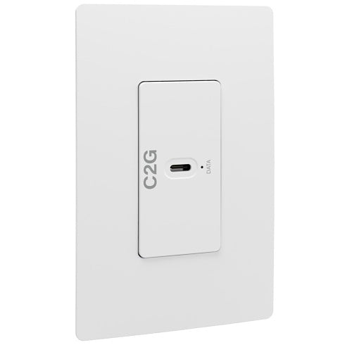 C2G C2G54269 Superbooster 1-Port USB over Cat6a Wall Plate to 4-Port USB-Box Extender Kit, USB 3.2 Gen1, 5Gbps