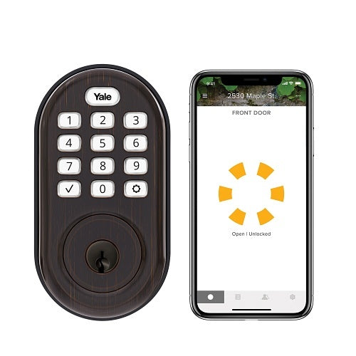 Yale YRD216-CBA-0BP Assure Lock Push Button Keypad Deadbolt with Connected by August Compatibility, Oil Rubbed Bronze