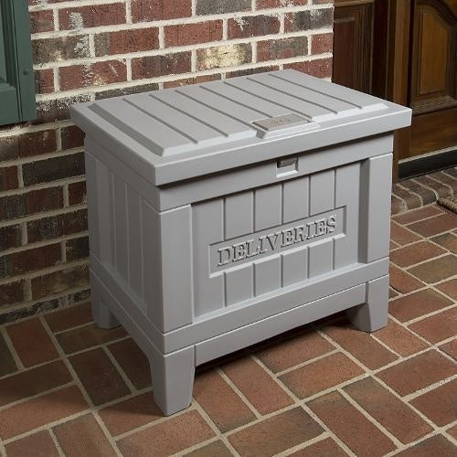 Yale YRBB-MD-KT-CB1K-GRY Smart Delivery Box with Wi-Fi and Smart Keypad, Manor Grey