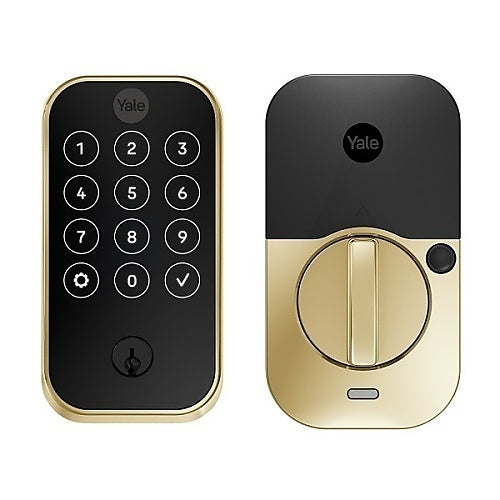 Yale YRD624-ZW2-P05 Pro 2 Touchscreen with Z-Wave ZW2, Lifetime Brass