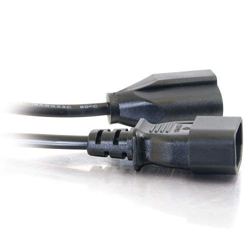 C2G CG29935 AWG Monitor Power Adapter Cord, 2\' (.6m), Black