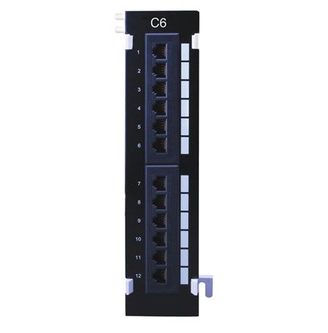Category 6 Mini Patch Panel- Type: 12 Port