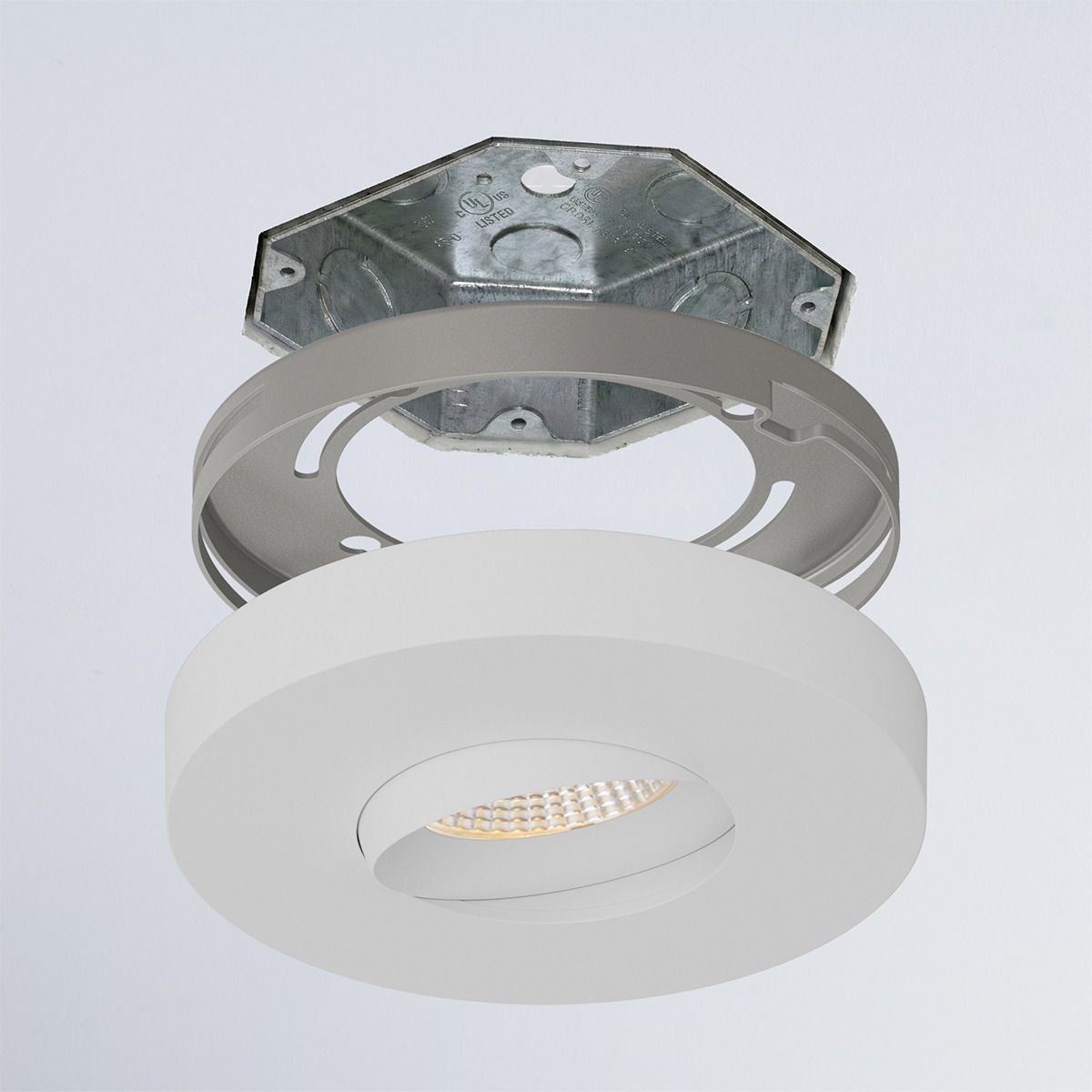 LUNA MULTI - 4in Gimbal, WH Jbox Mounting 900 Lum, 10W, ColS
