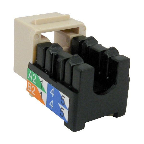 Cat5e Keystone (V-Max Series) - Almond