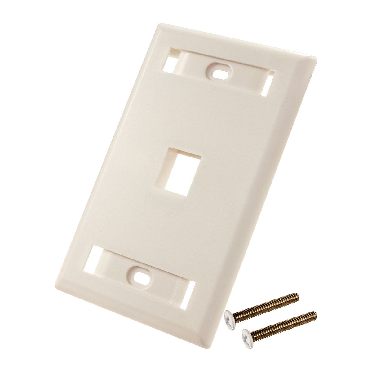 Wall Plate With ID Window, 1-Port, White