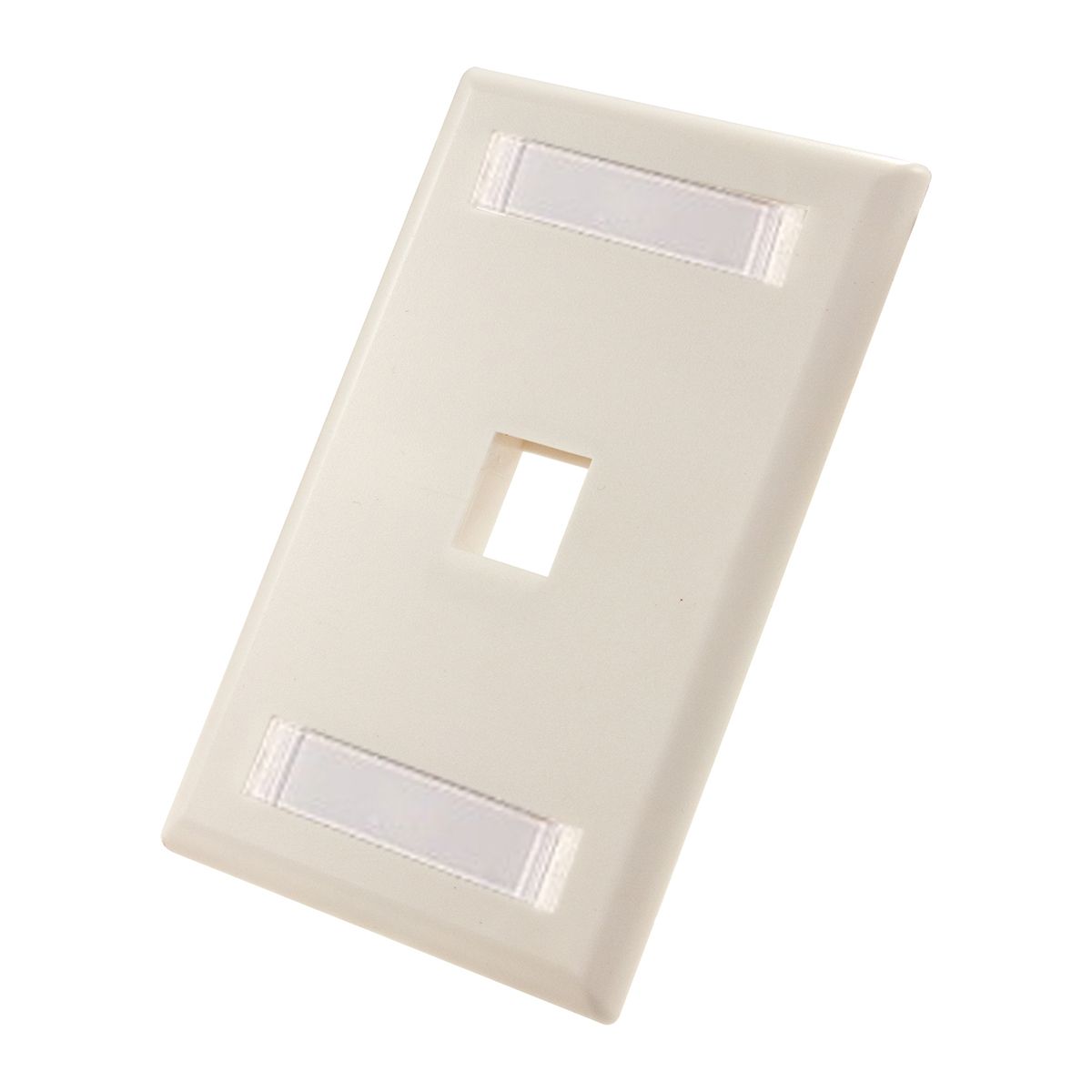 Wall Plate With ID Window, 1-Port, White
