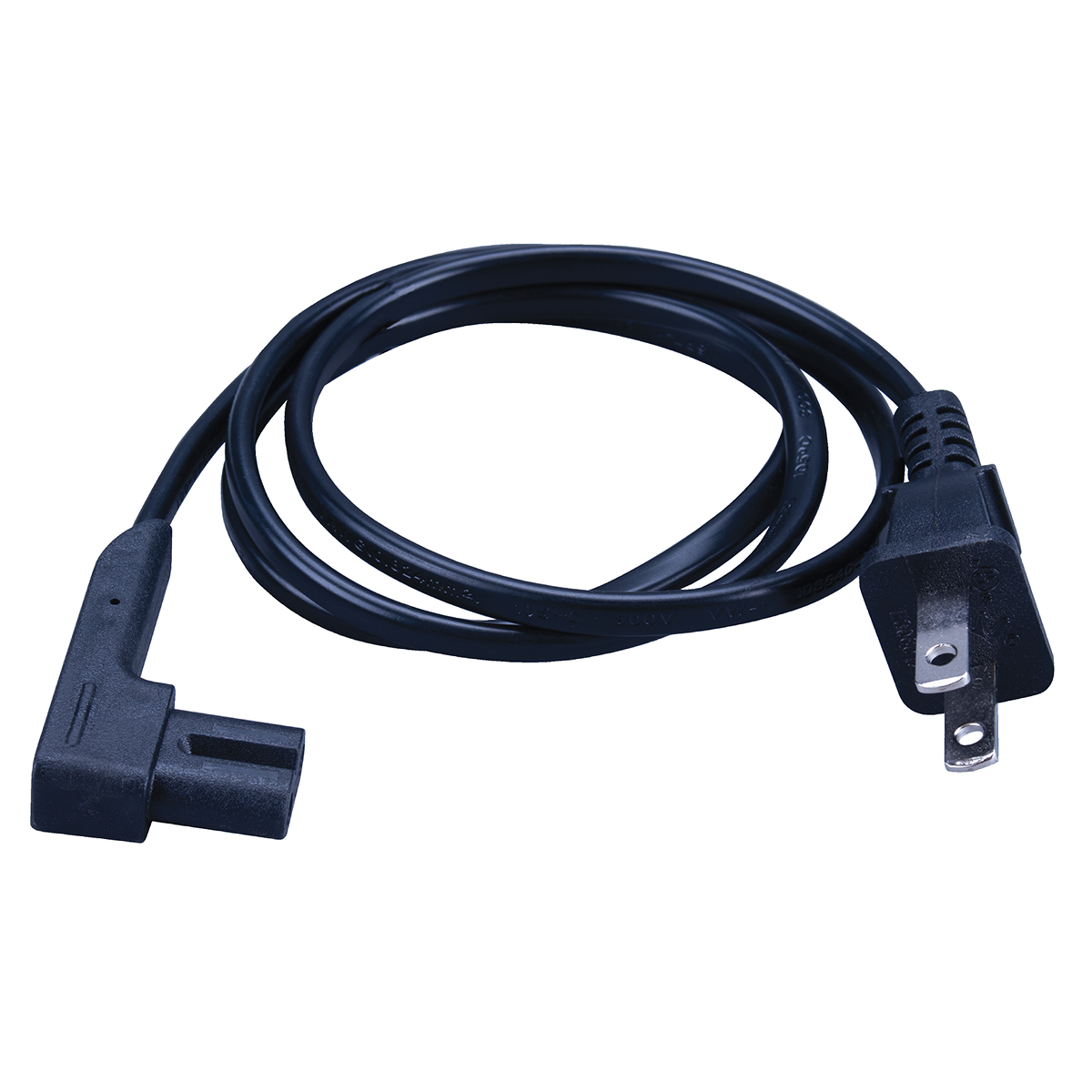 Right Angle Power Cord - 2 Prong 6ft
