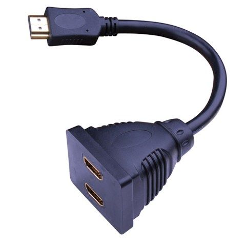 HDMI male to 2 F adapter w pigtail