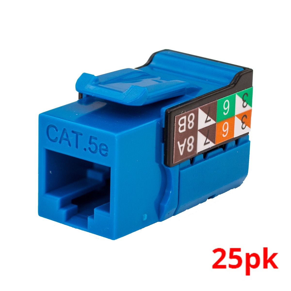 Rapid Punch CAT5E Keystone Jack Blue - 25 PACK
