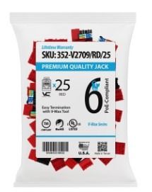 Rapid Punch CAT6 Keystone Jack Green - 25 PACK