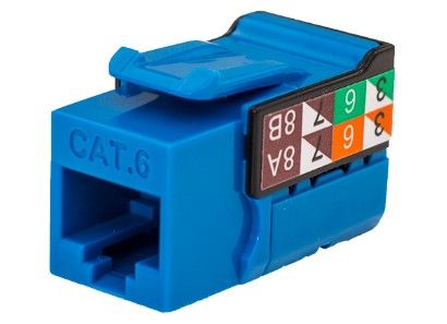 Rapid Punch CAT6 Keystone Jack Blue