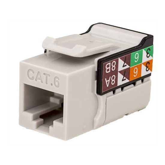 Rapid Punch CAT6 Keystone Jack - Gray