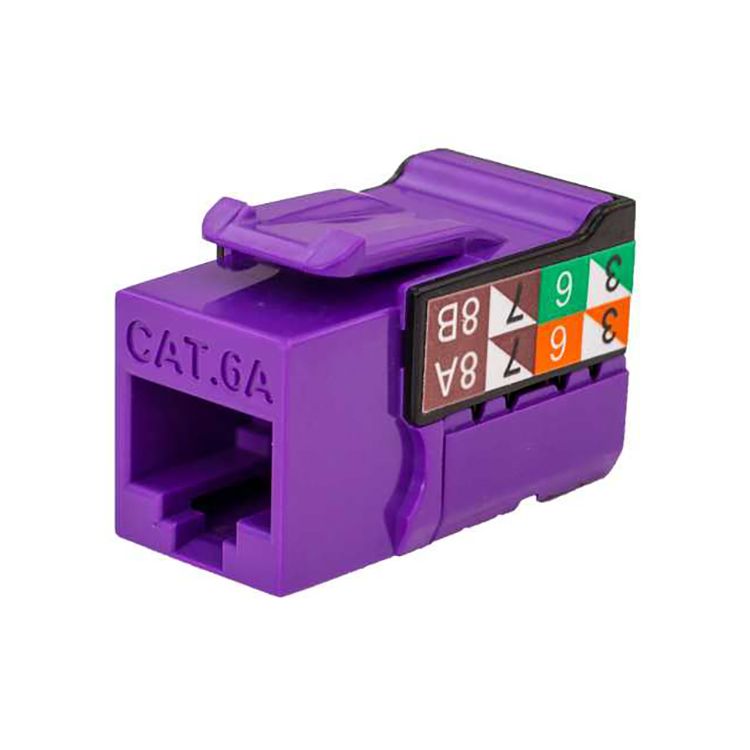 Rapid Punch CAT6A Keystone Jack Purple