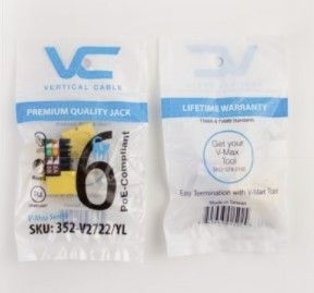 Rapid Punch CAT6 Keystone Jack Yellow