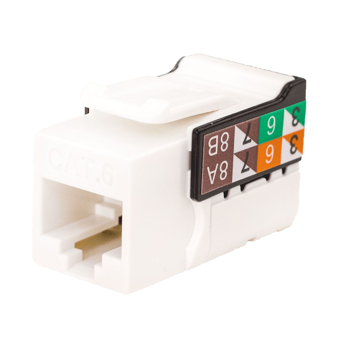 Rapid Punch CAT6 Keystone Jack Bright White - 25 PACK