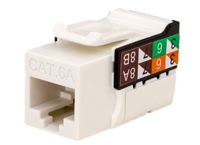 Rapid Punch CAT6A Keystone Jack White