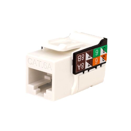 Rapid Punch CAT6A Keystone Jack - Bright White