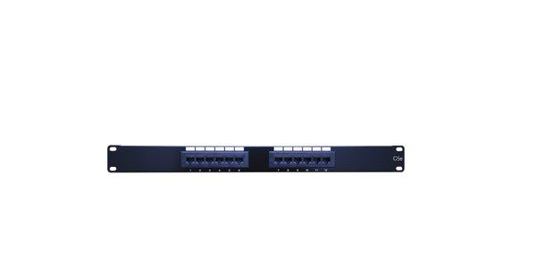 Category 5E Patch Panels- Type: 12 Port & Rack Space: 1 Unit