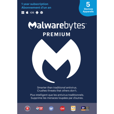 Malwarebytes Premium 5-Device 1-Year BIL PC/MAC/Android/iOS