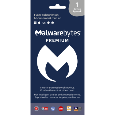 Malwarebytes Premium 1-Device 1-Year Tech Trifold BIL PC/MAC/Android/iOS