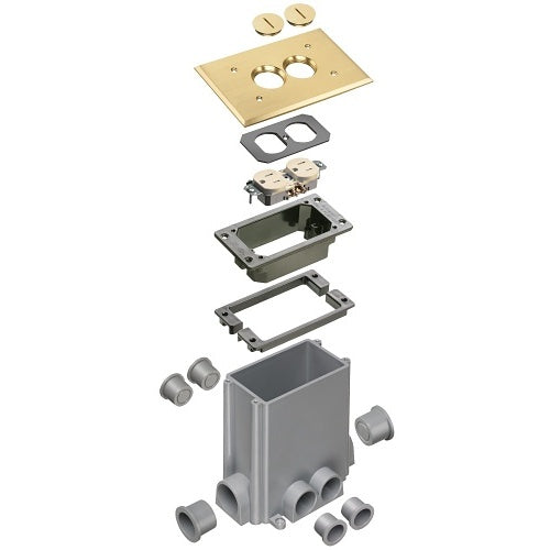 Arlington FLBC101MB Concrete Floor Boxes with Metallic Covers