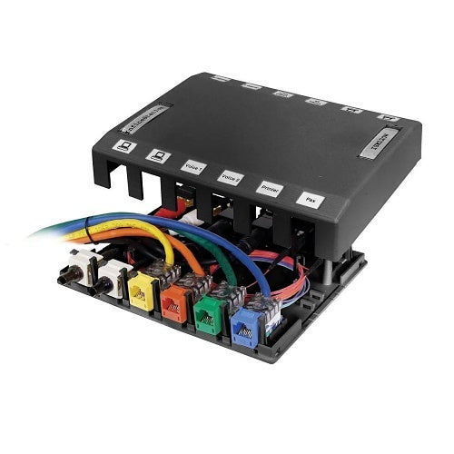 Hubbell HSB12BK Housing Surface Mount 12-Port