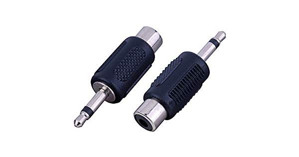 3.5mm Mono Plug - RCA Female Jack Adapter- Nickel