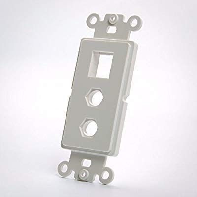 Decor Styles Multi-Media Wall Plates with Hex Homes- White