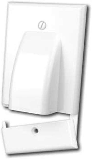Hinged Bulk Cable Wall Plates- Single & Black