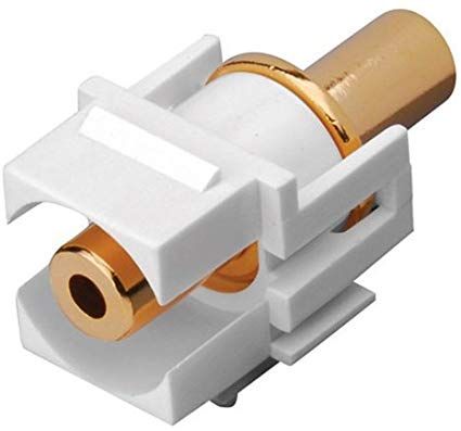 3.5mm Keystone Inserts- 3.5mm Jack to 3.5mm Jack & White