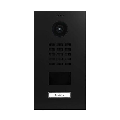 DoorBird D2101V-RPBLK IP Video Intercom System for Single-Family Homes and Businesses with 1-Unit, 1-Call Button