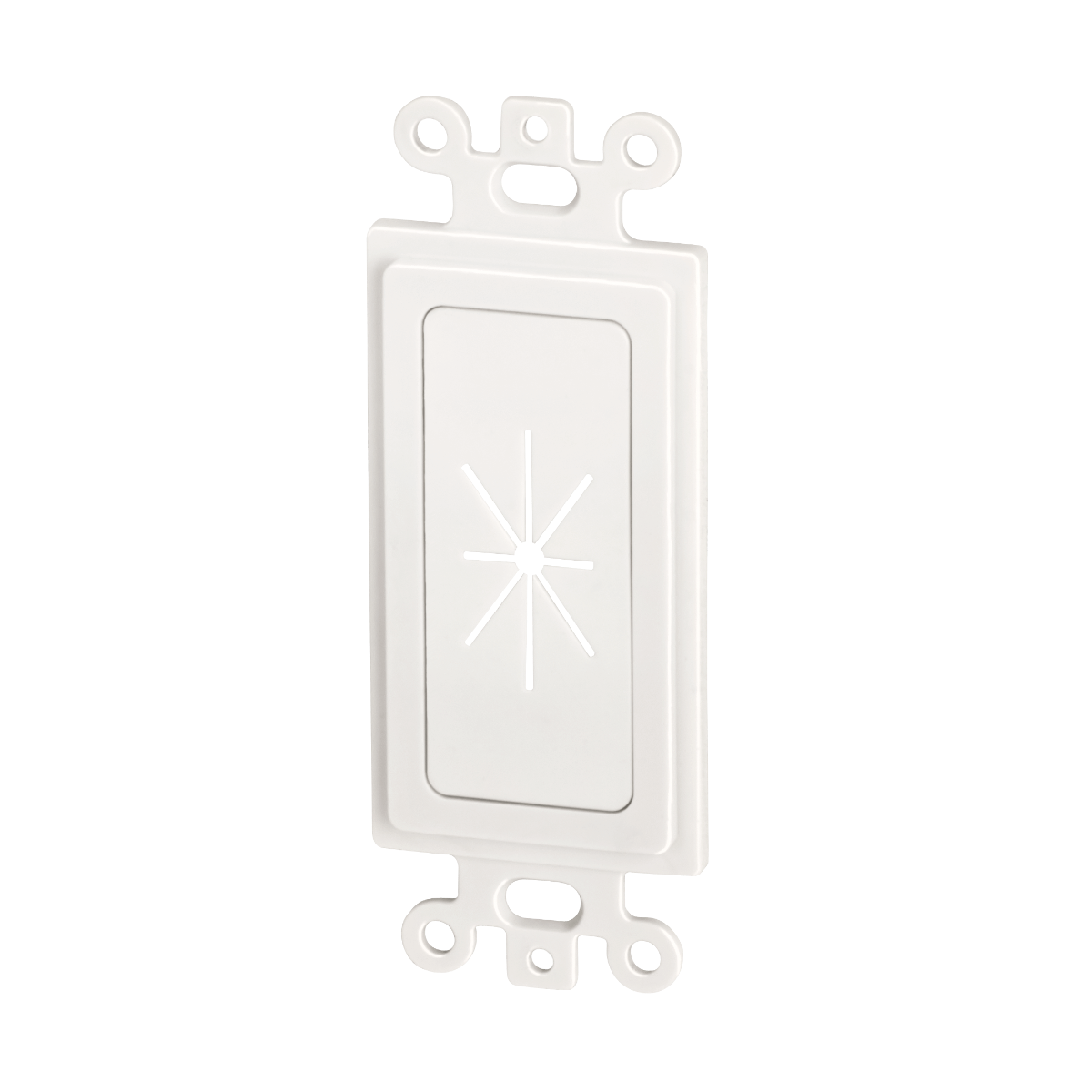 Decor Insert w-Flexible Opening, White