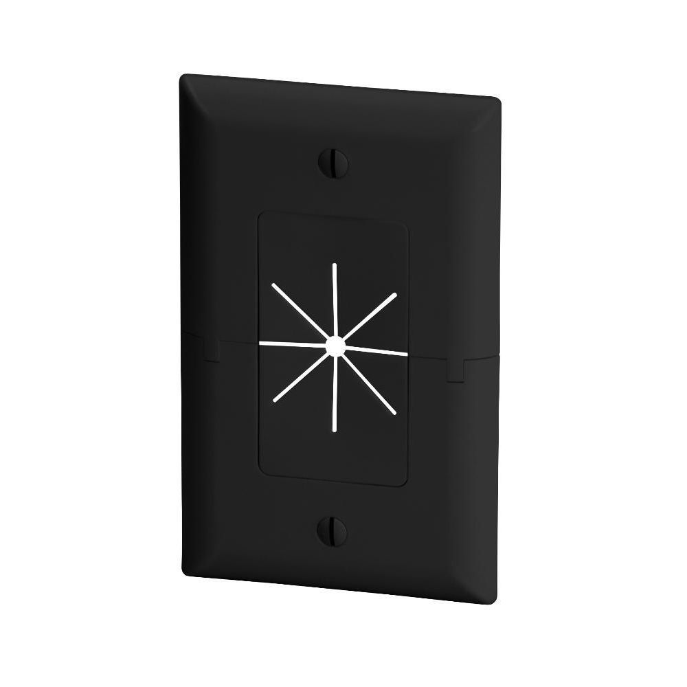 Split Plate w- Flexible Opening, Black