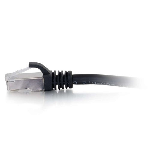 C2G CG-00975 CAT6A Snagless Shielded (STP) Ethernet Network Patch Cable, 0.5\' (0.15m), Black