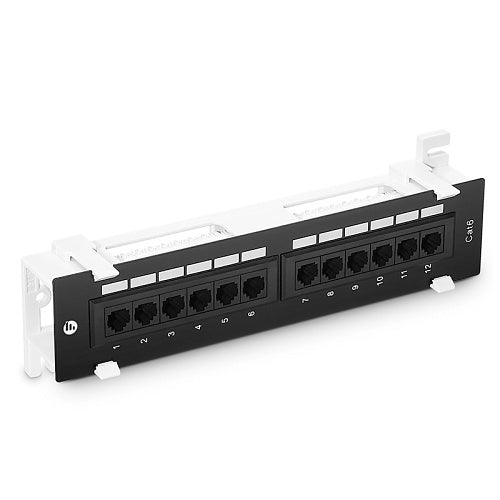 Signamax 12U-M89 12-Port Wall-Mount Mini Patch Panel with 89D Bracket