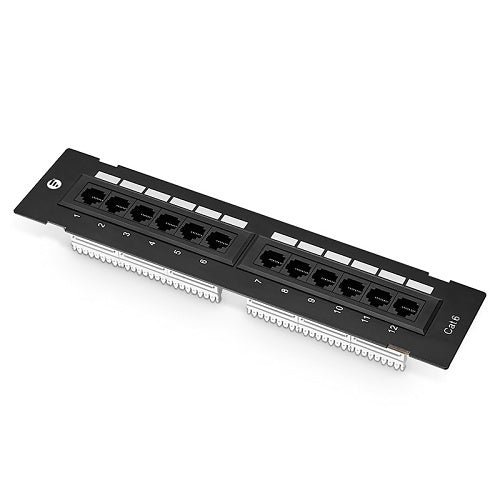 Signamax 12U-M89 12-Port Wall-Mount Mini Patch Panel with 89D Bracket