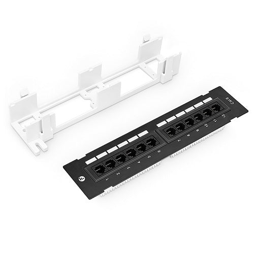 Signamax 12U-M89 12-Port Wall-Mount Mini Patch Panel with 89D Bracket